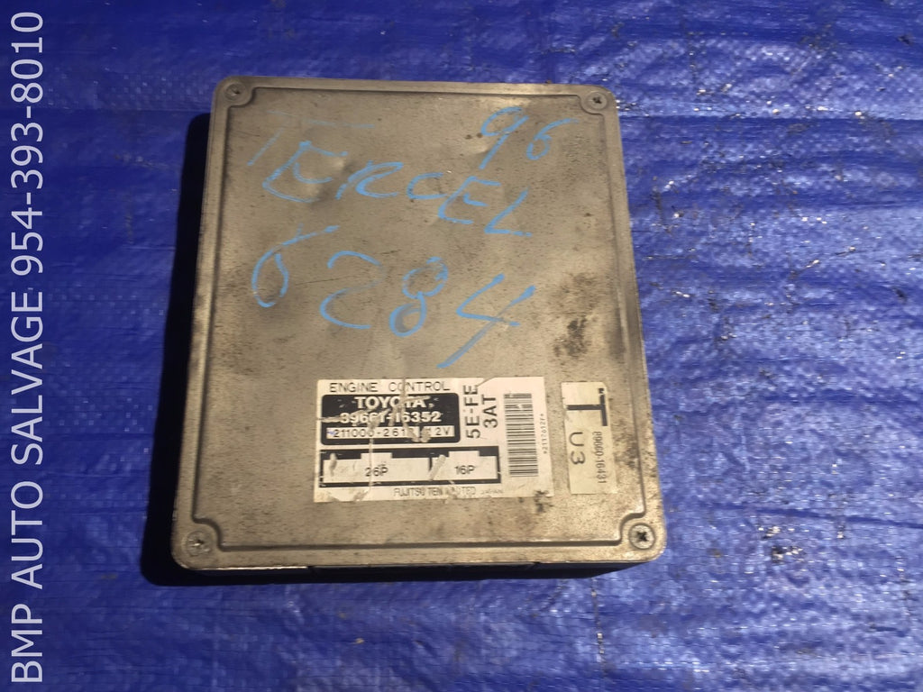 OEM 1996 TOYOTA TERCEL ECU # 89661 16352 ENGINE COMPUTER BRAIN ECM #1112 #NE230