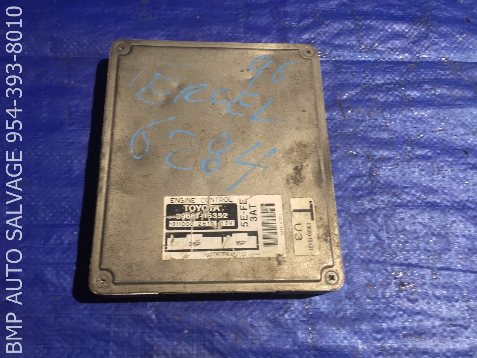 OEM 1996 TOYOTA TERCEL ECU # 89661 16352 ENGINE COMPUTER BRAIN ECM #1112 #NE230