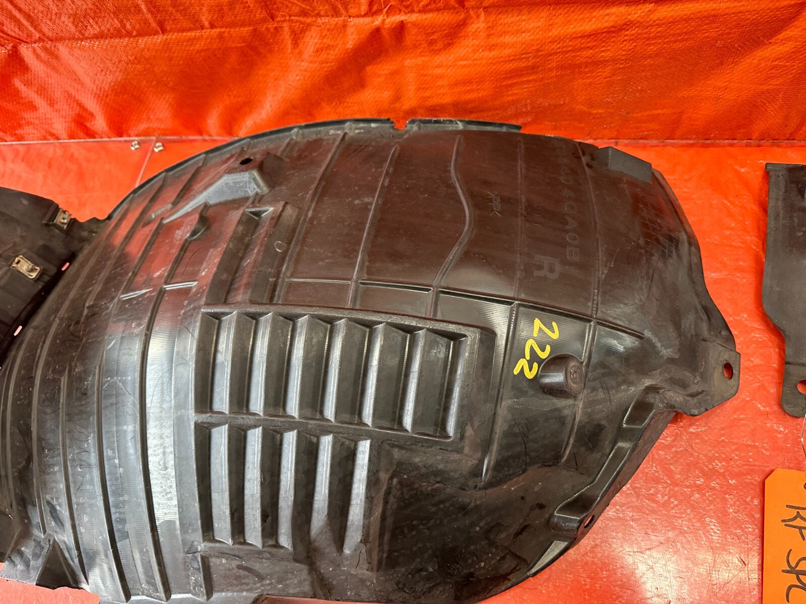 14 20 INFINITI Q50   FENDER LINER SPLASH SHIELD   PASSENGER RIGHT FRONT OEM #2228