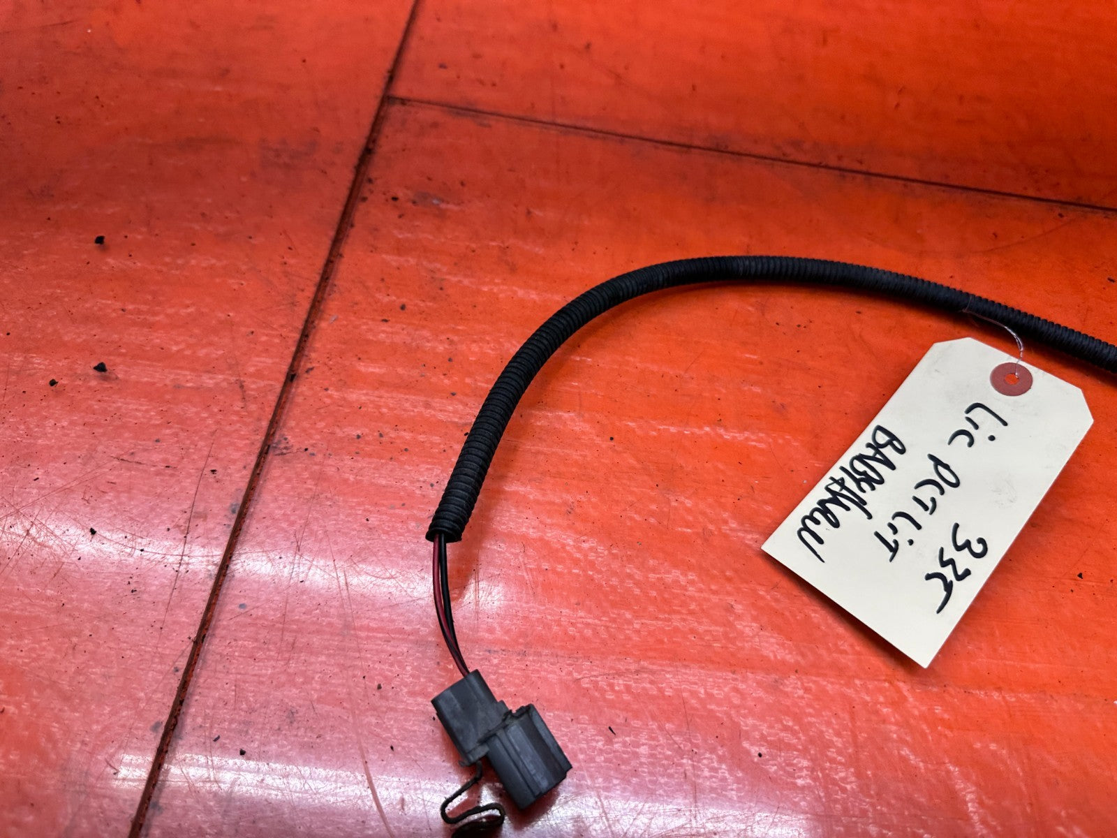 97 01 HONDA PRELUDE 2.2L REAR TRUNK LICENSE PLATE LIGHT WIRING HARNESS OEM #3355