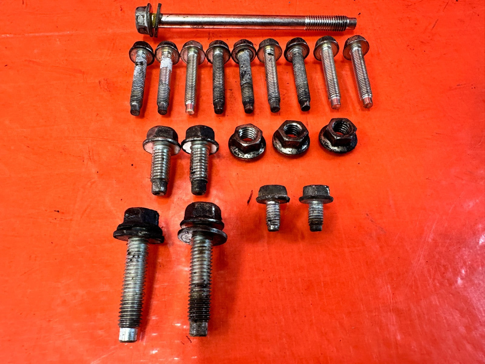 07 11 MAZDA RX8 RX 8   13B MSPINTAKE MANIFOLD BOLTS NUTS   OEM FACTORY #3033