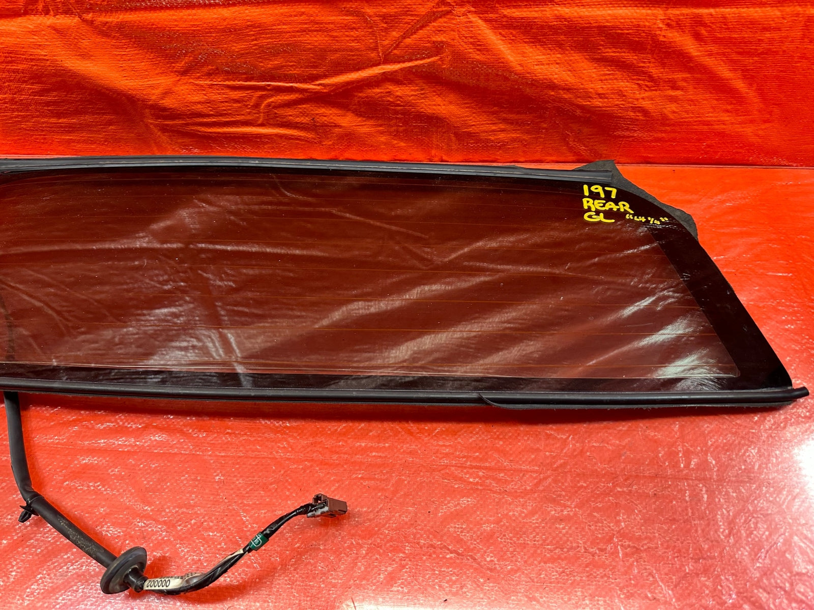 02 09 HONDA S2000   REAR SOFT TOP GLASS WINDOW W/ HONDA LOGO   OEM FACTORY #1977