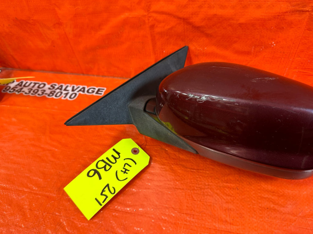 08 12 HONDA ACCORD SEDAN DRIVER LEFT EXTERIOR SIDE VIEW MIRROR RUBY RED OEM #2516