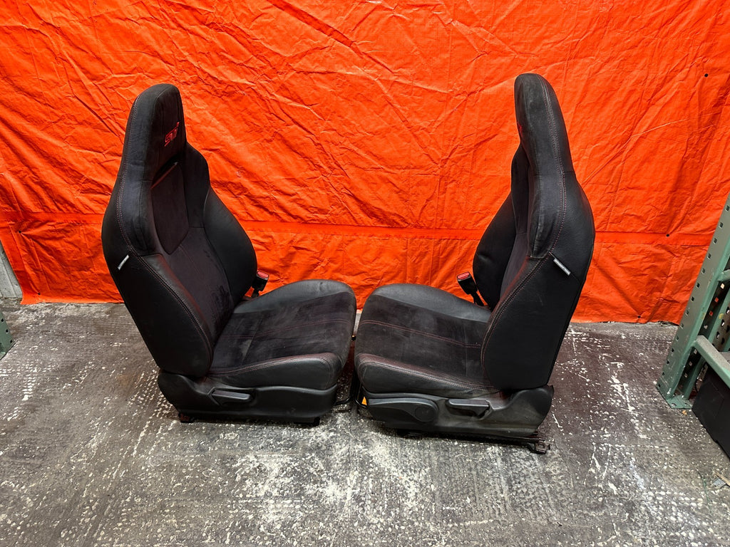 08-14 SUBARU IMPREZA WRX STI FRONT SEATS PAIR DRIVER PASSENGER OEM #7415