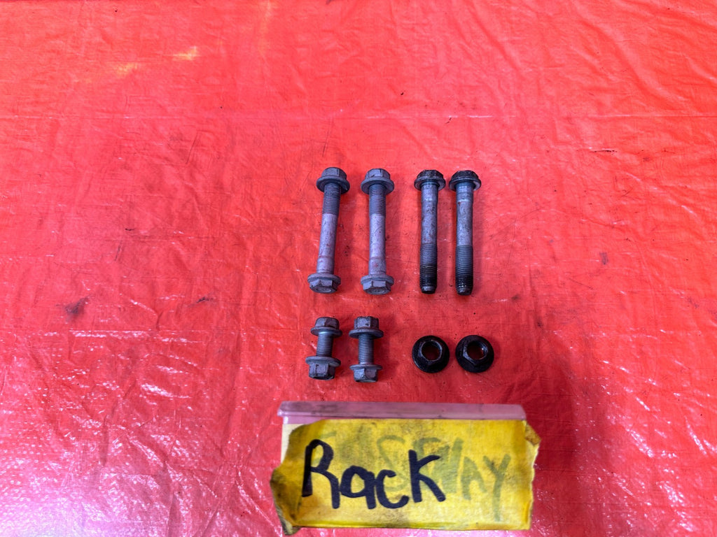 14 15 INFINITI Q50 3.7L   POWER STEERING RACK BOLTS BRACKETS HARDWARE OEM 3130