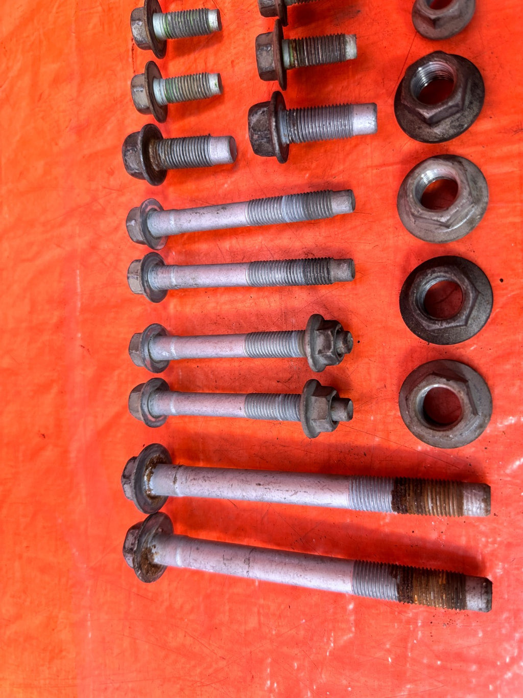 14 15 INFINITI Q50 3.7L   FRONT SUBFRAME CROSSMEMBER K FRAME BOLTS   OEM 3133