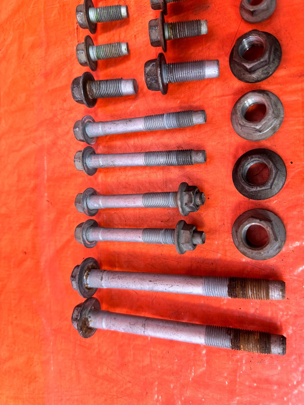 14 15 INFINITI Q50 3.7L   FRONT SUBFRAME CROSSMEMBER K FRAME BOLTS   OEM 3133