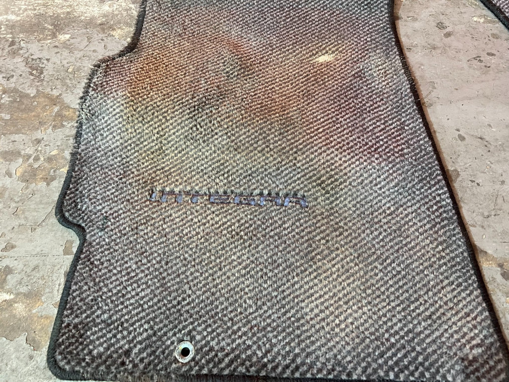 94 01 ACURA INTEGRA 4 DOOR ONLY FULL FLOOR MAT SET FRONT REAR LEFT RIGHT OEM 1488
