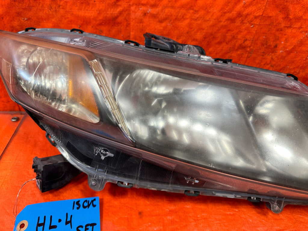 13 15 HONDA CIVIC SEDAN HEADLIGHTS HEADLAMPS   LEFT AND RIGHT HEADLIGHT SET OEM16