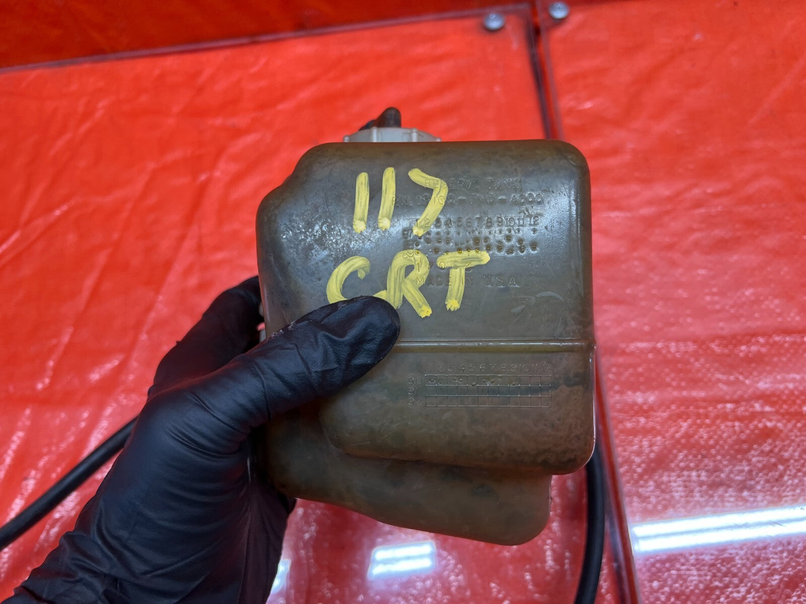 90 91 HONDA CIVIC   COOLANT OVERFLOW RESERVOIR RESERVE TANK BOTTLE   OEM #1174