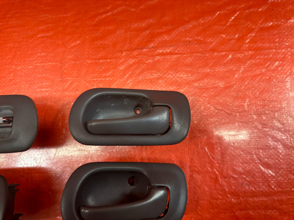 96 00 HONDA CIVIC SEDAN INTERIOR DOOR HANDLE SET LEFT RIGHT FRONT REAR GRAY OEM4