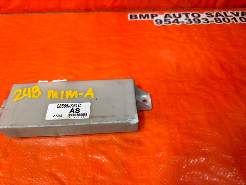 08 09 INFINITI G37 2D COUPE SPORT S RIGHT FRONT SEAT CONTROL MODULE 28565JK61C /4