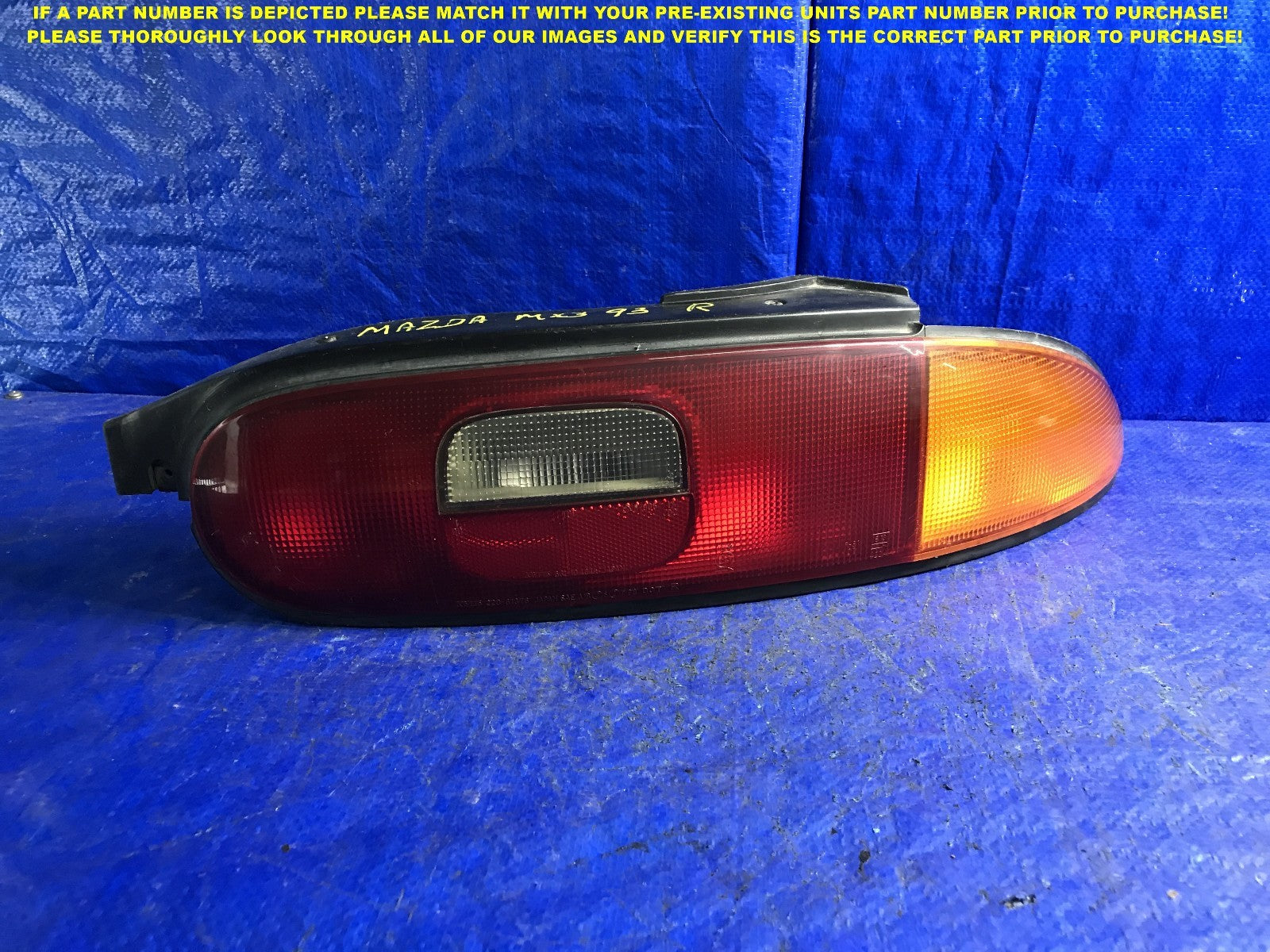 OEM 1992 1993 1994 1995 1996 MAZDA MX 3 PASSENGER RIGHT TAIL LIGHT R RH0