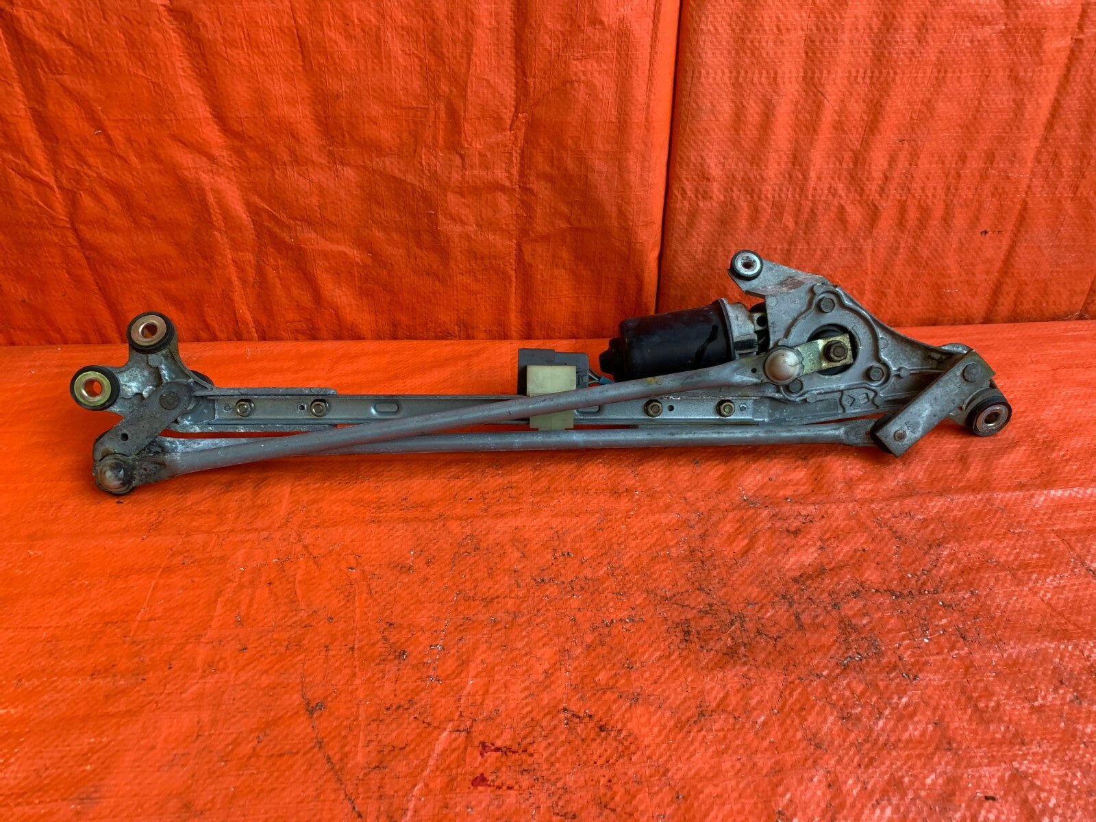 OEM 1994 94 HONDA DEL SOL   WINDSHIELD WIPER MOTOR WITH LINKAGE 100% COMPLETE6
