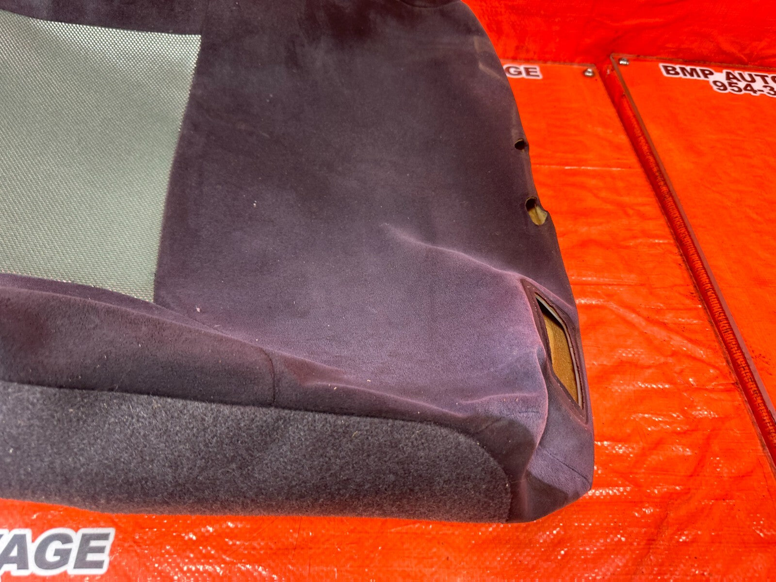 02 05 HONDA CIVIC SI EP3 DRIVER LEFT REAR UPPER SEAT SKIN WRAP COVER OEM 2588
