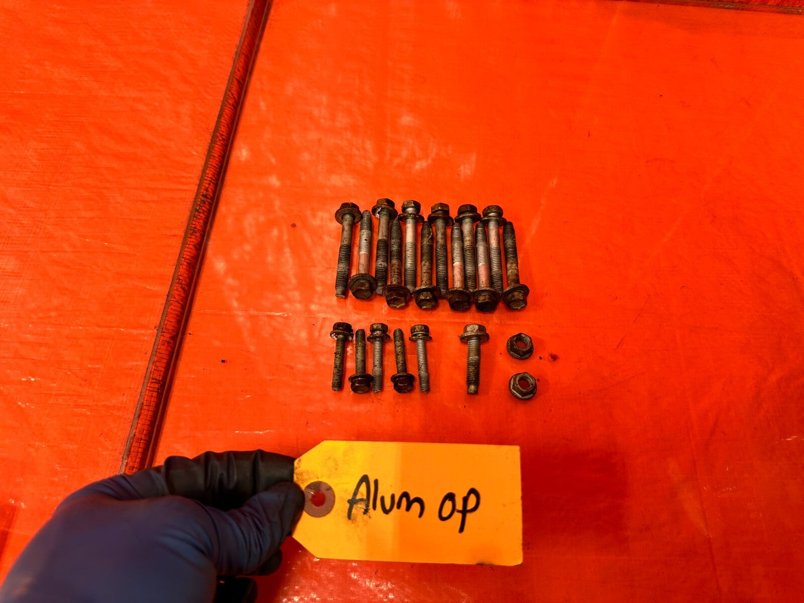 02 10 LEXUS SC430   3UZFE   ALUMINUM OIL PAN PORTION   BOLTS HARDWARE   OEM 2880