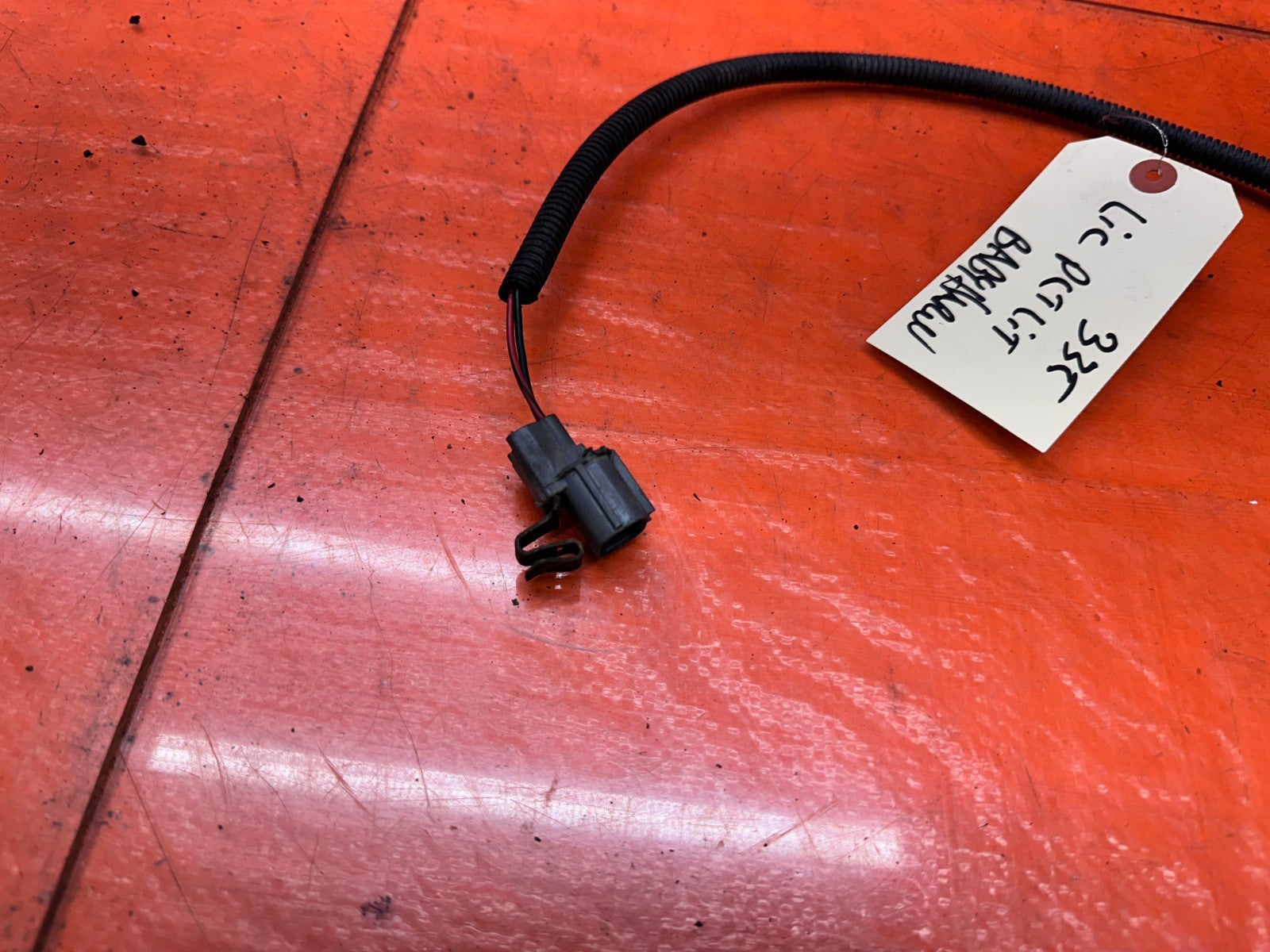 97 01 HONDA PRELUDE 2.2L REAR TRUNK LICENSE PLATE LIGHT WIRING HARNESS OEM #3354