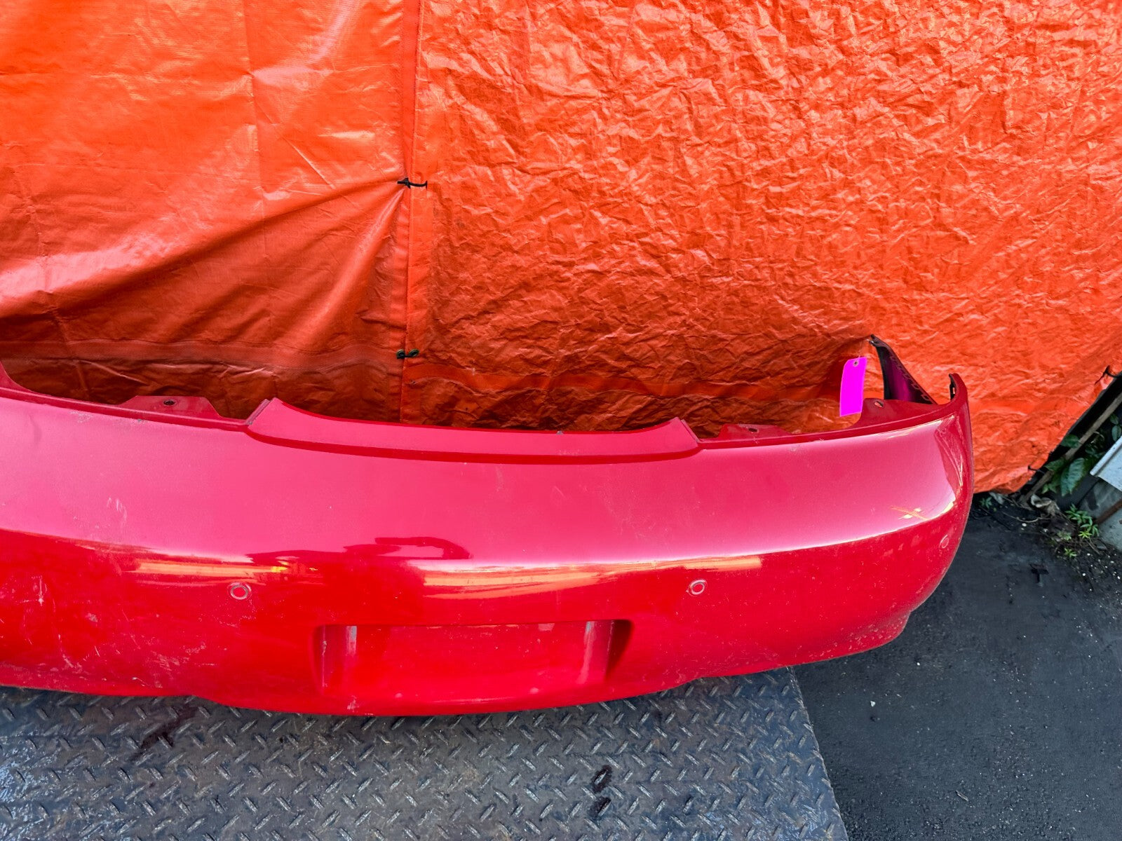 09 15 INFINITI G37 CONVERTIBLE   REAR BUMPER COVER   RED COLOR   OEM #27815