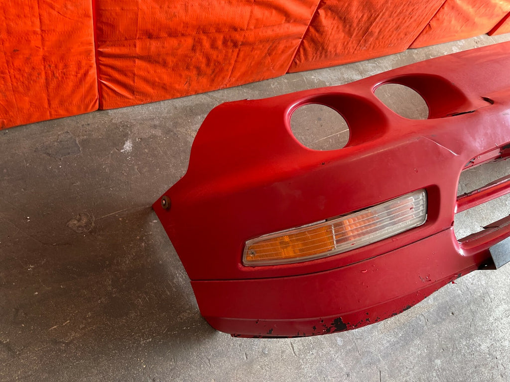 94 97 ACURA INTEGRA 2 & 4 DOOR   FRONT BUMPER COVER   RED   OEM OE FACTORY9