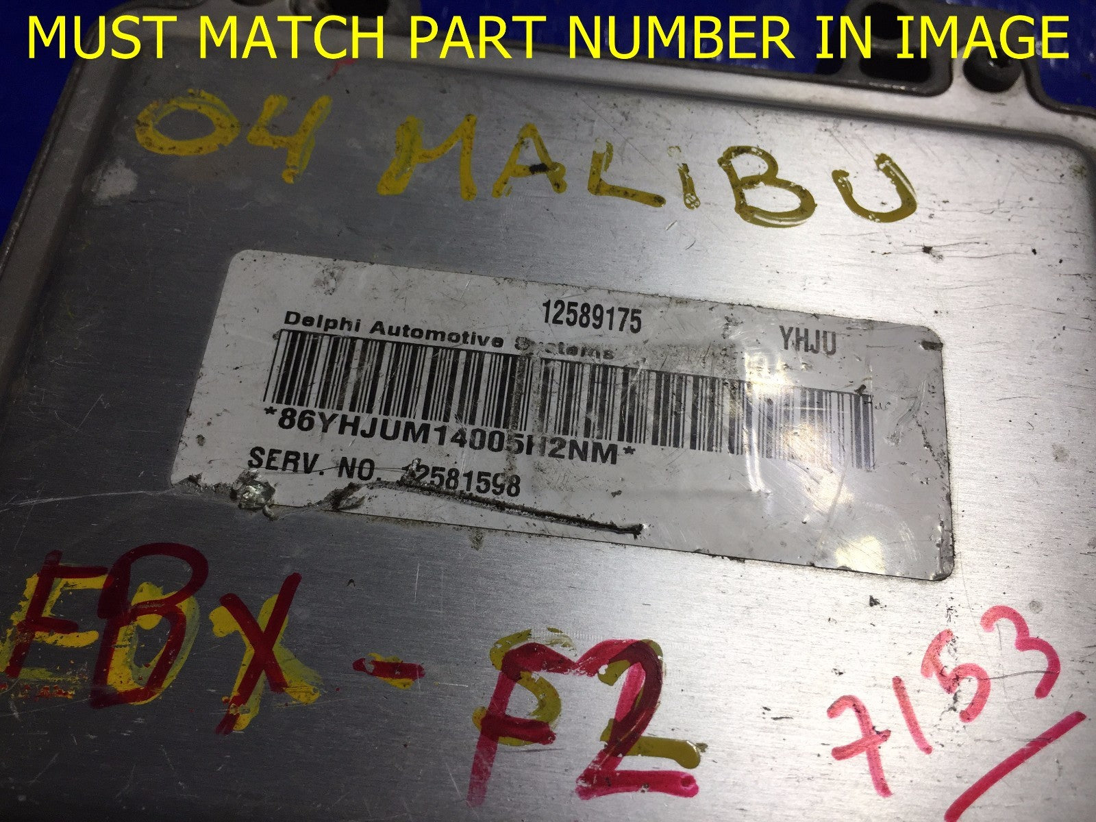 OEM 12589175 YHJU ENGINE COMPUTER ECU ECM BRAIN MODULE EBX 12589175 YHJU1