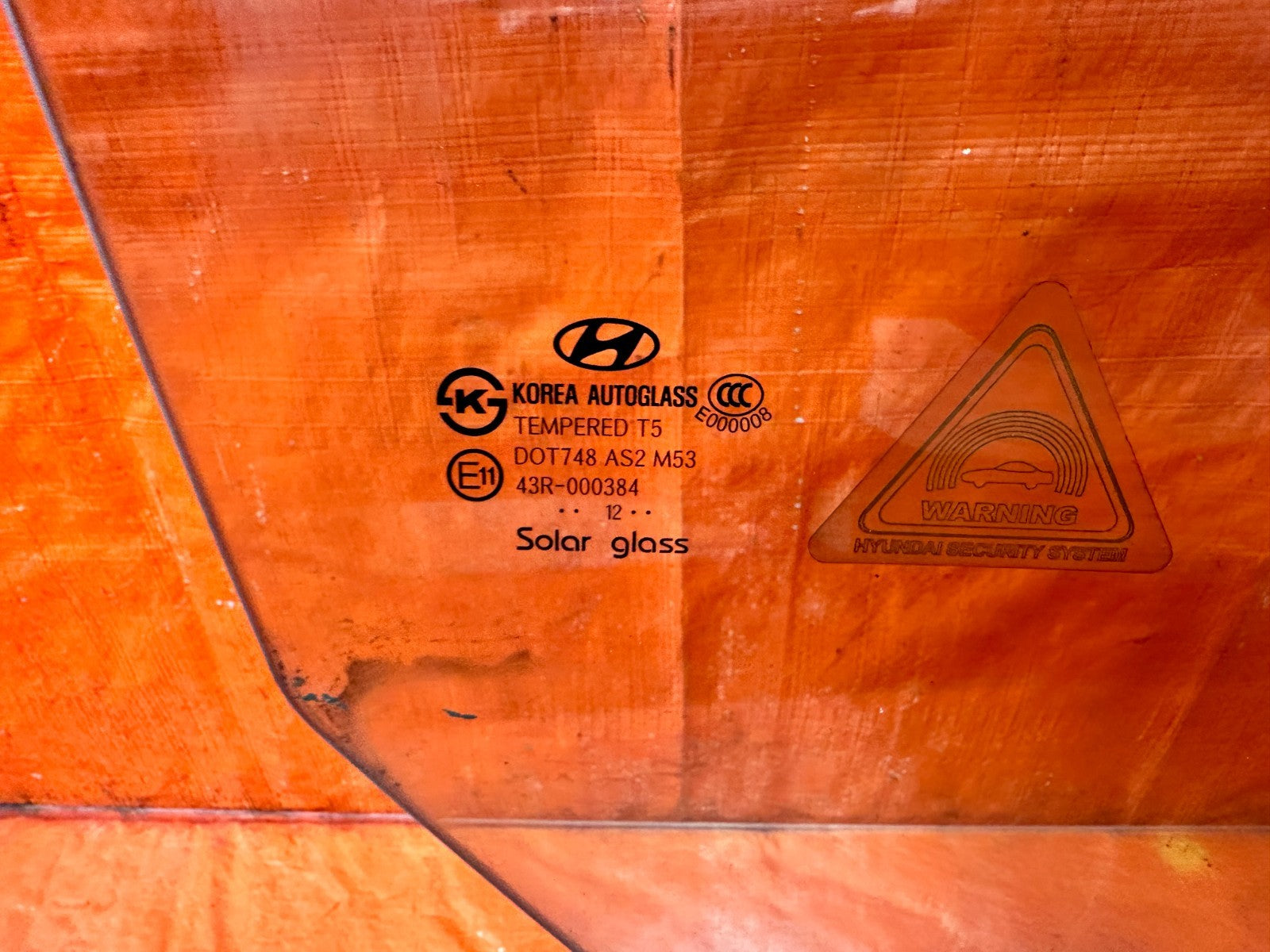 10 16 HYUNDAI GENESIS COUPE   PASSENGER RIGHT FRONT   DOOR GLASS WINDOW OEM #2992