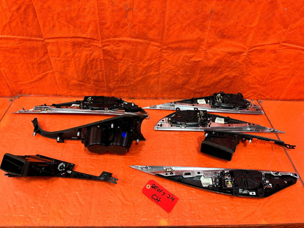 14 20 INFINITI Q50 WOOD GRAIN INTERIOR TRIM CUP HOLDERS DOOR PANEL AC VENTS OEM9