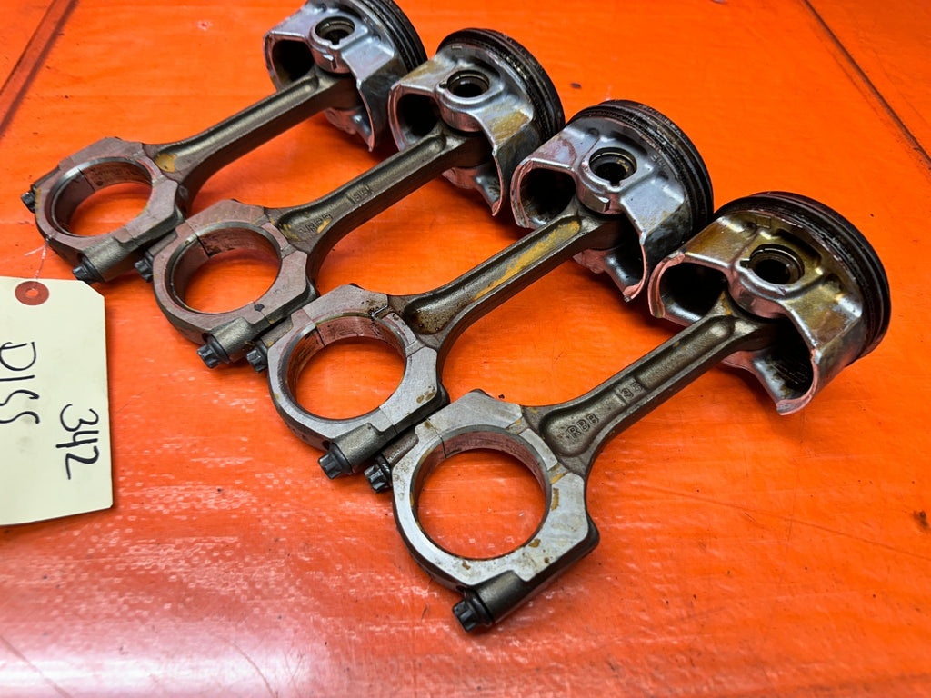 04-05 ACURA TSX 4D 2.4L K24A2 ENGINE PISTONS RODS SET OF 4 RBB OEM #3424