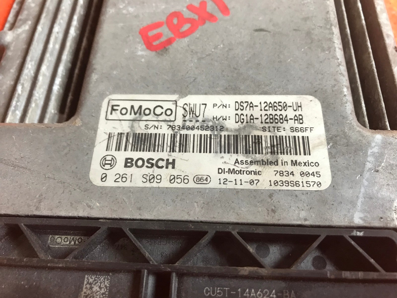OEM 2013 13 FORD FUSION ENGINE COMPUTER ECU ECM EBX   PART # DS7A 12A650 UH1