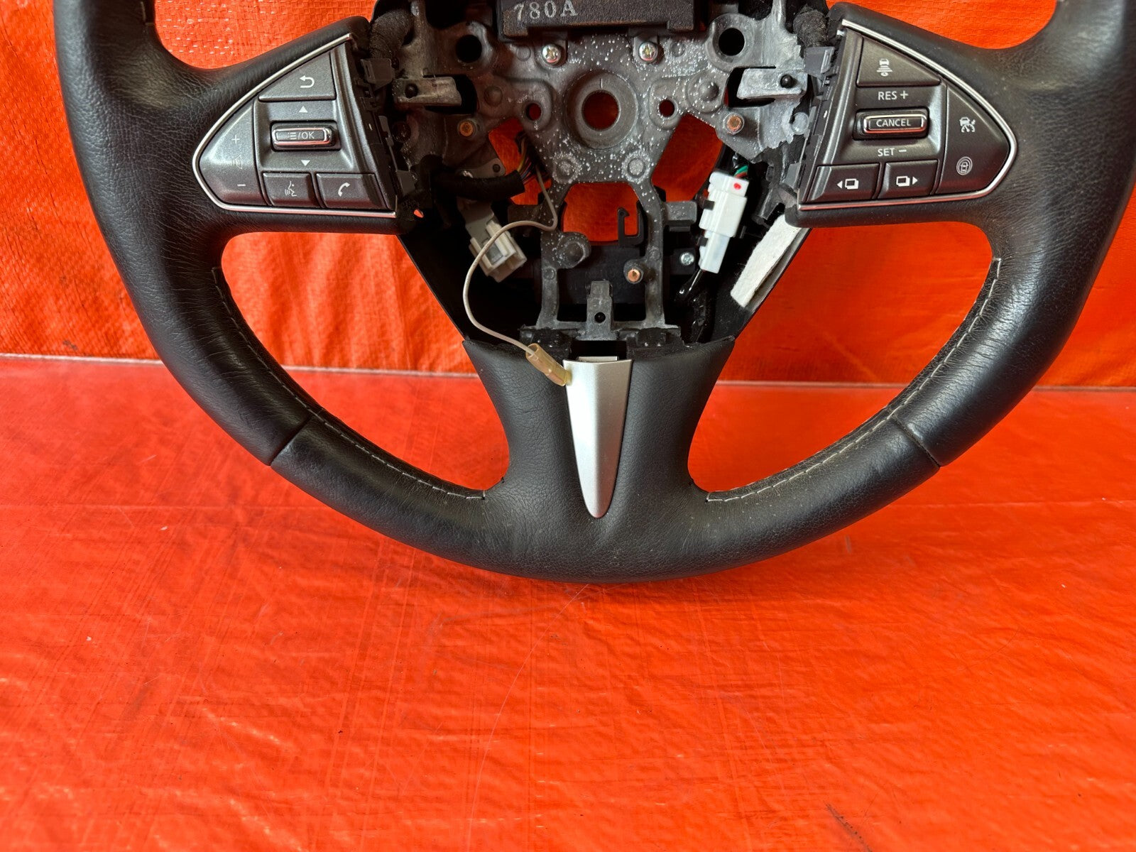 2017 17 INFINITI Q50 RED SPORT 400 RWD   STEERING WHEEL   NON HEATED   OEM #2227