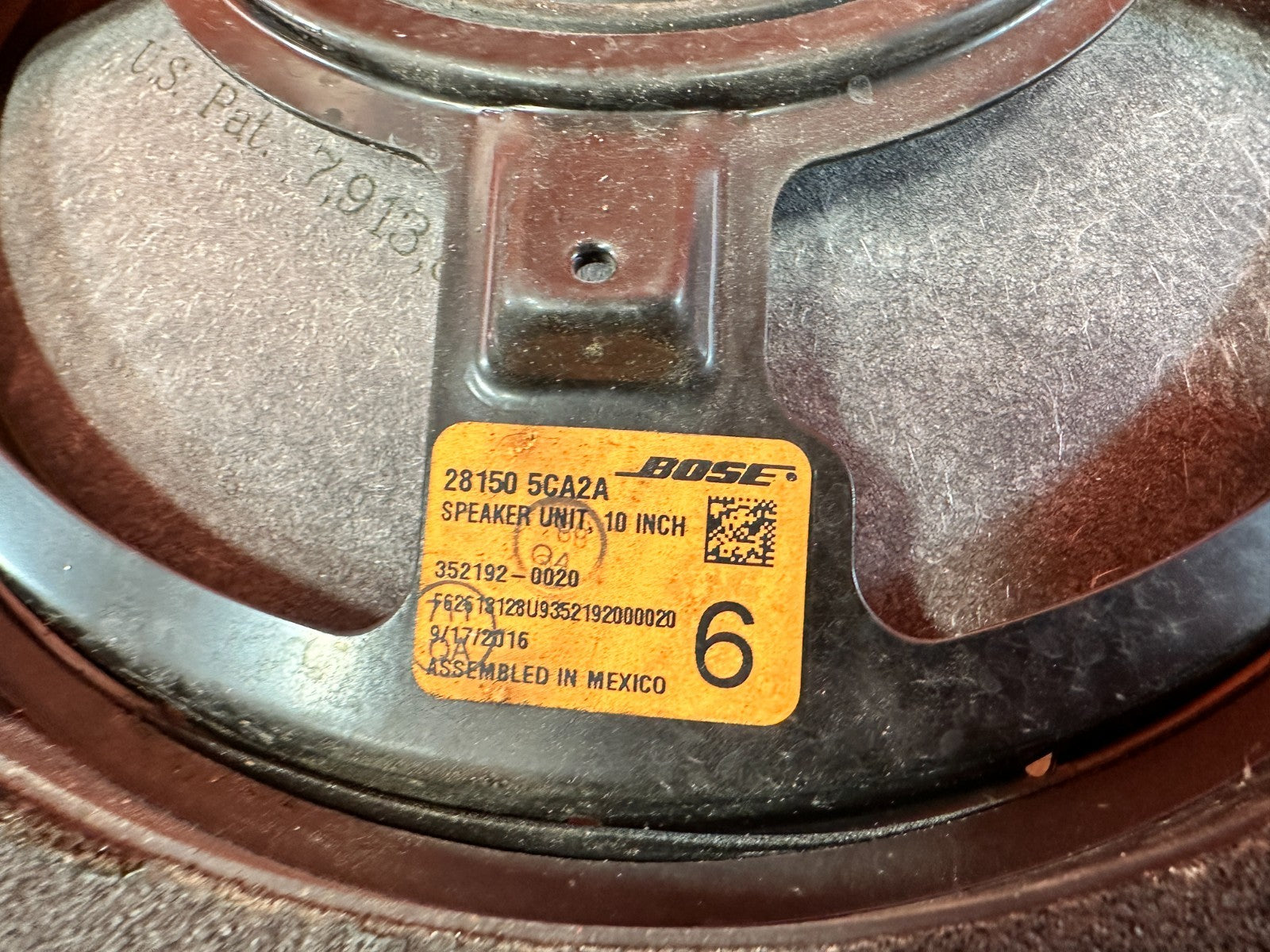 14 20 INFINITI Q50 & 17 20 Q60   LEFT OR RIGHT FRONT   BOSE SPEAKER   OEM #3142