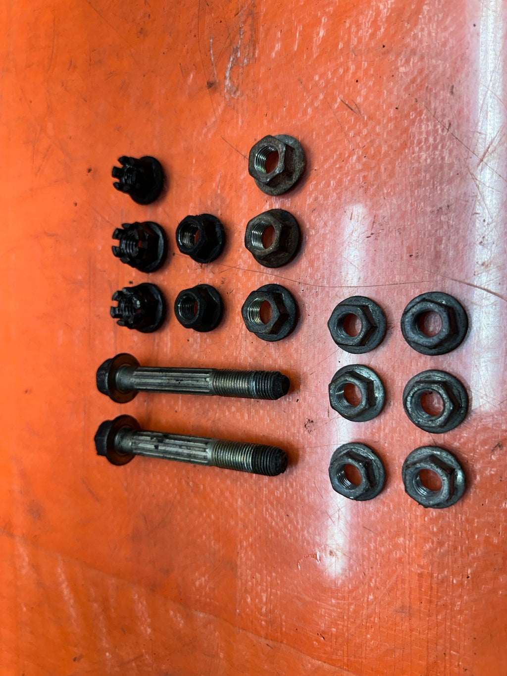 92 96 HONDA PRELUDE FRONT SPINDLE LOWER ARM BOLTS NUTS HARDWARE OEM #3325