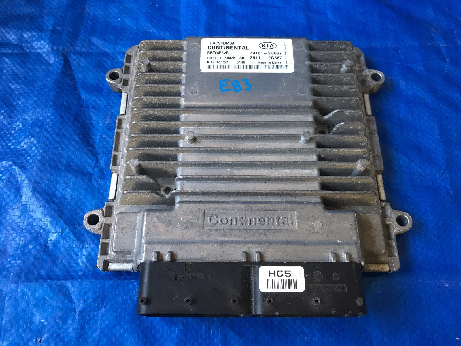 OEM 2011 2012 2013 KIA OPTIMA ENGINE COMPUTER ECU ECM EBX   39101 2G8670