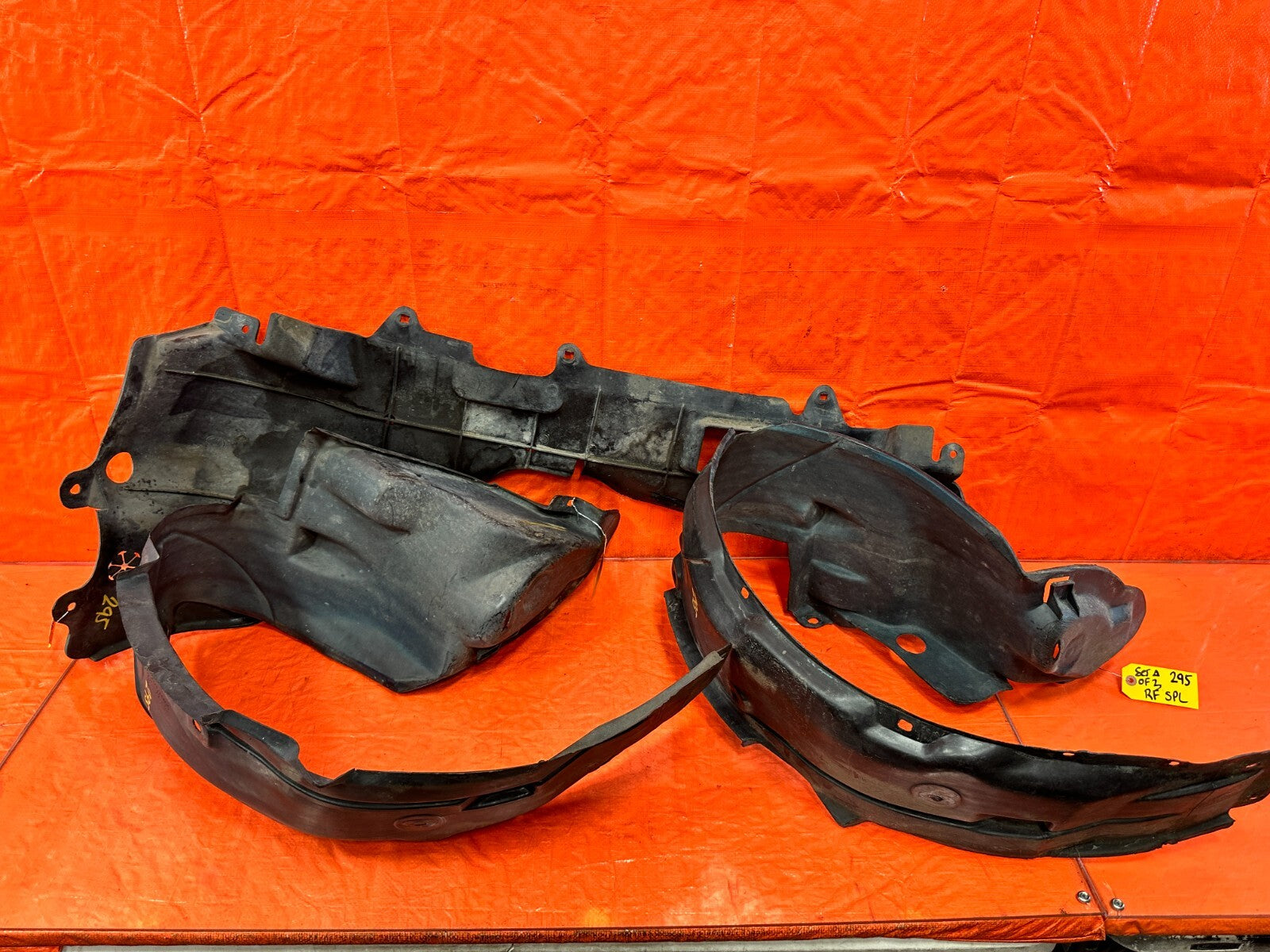 93 97 HONDA DEL SOL   FRONT LEFT RIGHT CENTER   FENDER LINER SPLASH SHIELD OEM0