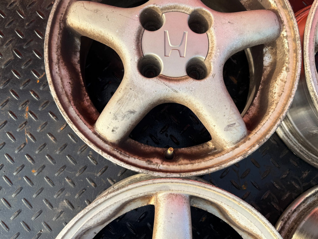 93 97 HONDA DEL SOL S SI   5 SPOKE   VTEC MODEL 14 INCH WHEELS AND TIRES   #2958