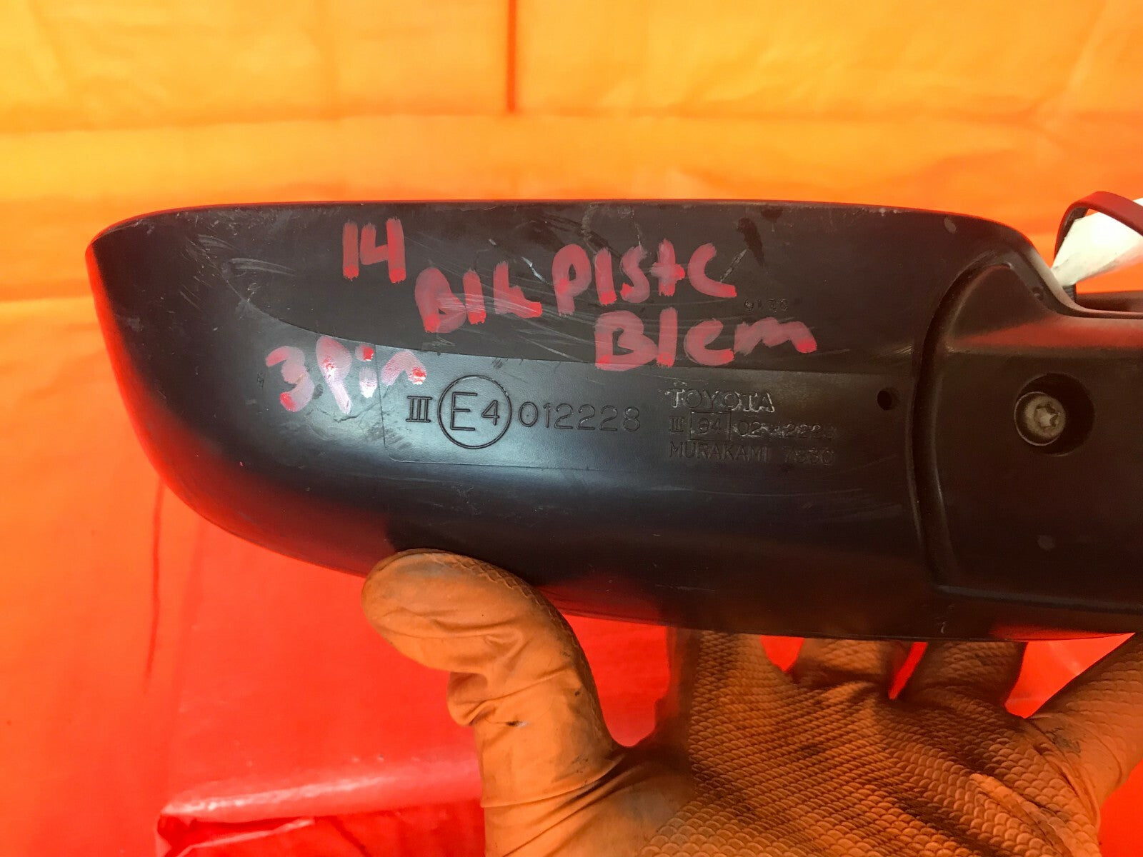 OEM 2003 2004 2005 TOYOTA RAV 4 DRIVER LEFT SIDE VIEW MIRROR   BLACK   3 PIN7