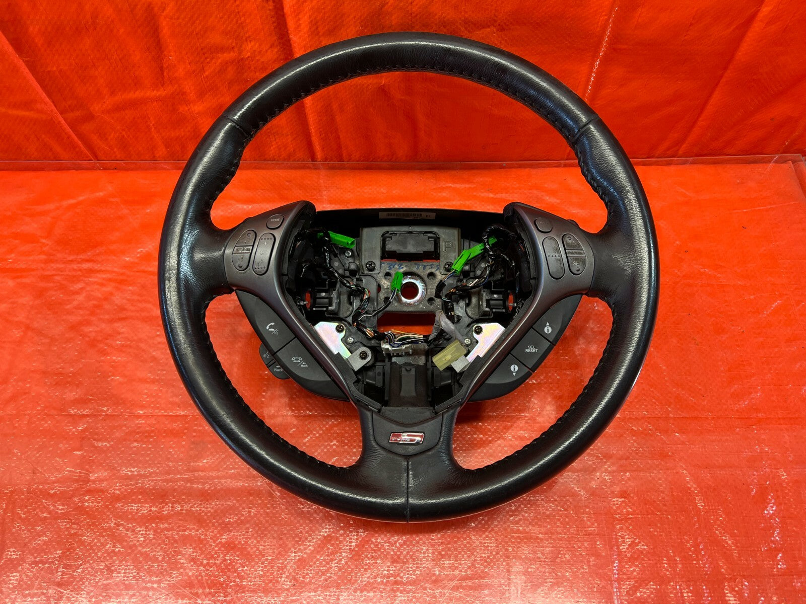 07 08 ACURA TL TYPE S   STEERING WHEEL   BLACK LEATHER W/ PADDLE SHIFTERS   OEM3