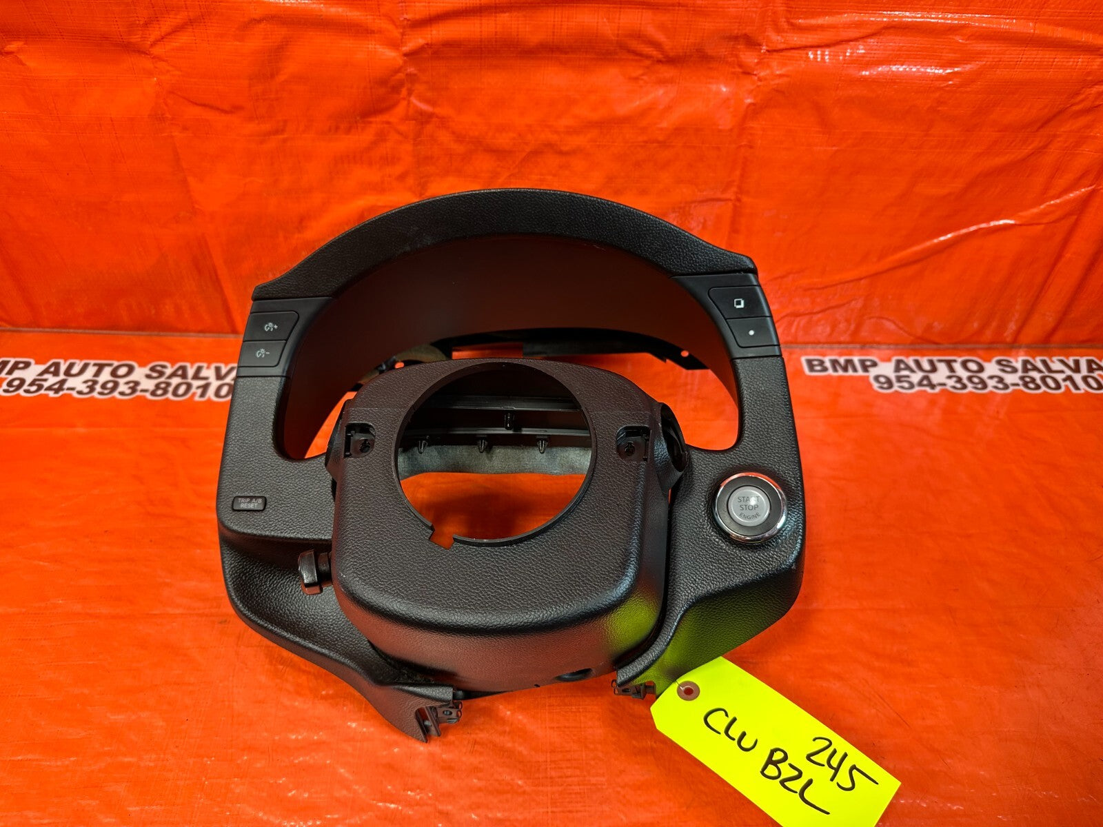 2015 INFINITI G37 Q60 COUPE STEERING COLUMN COVER W/ CLUSTER BEZZEL DAMAGE 24510