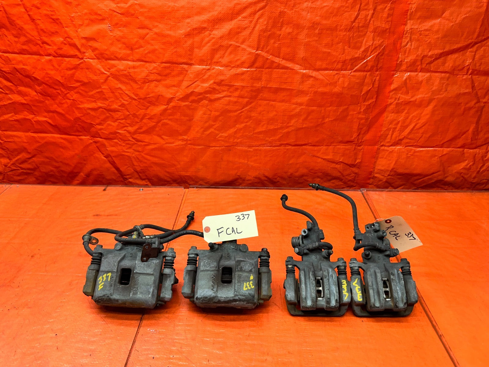 00 03 HONDA S2000 AP1 FRONT REAR BRAKE CALIPERS BRACKETS PADS SET LEFT RIGHT #330