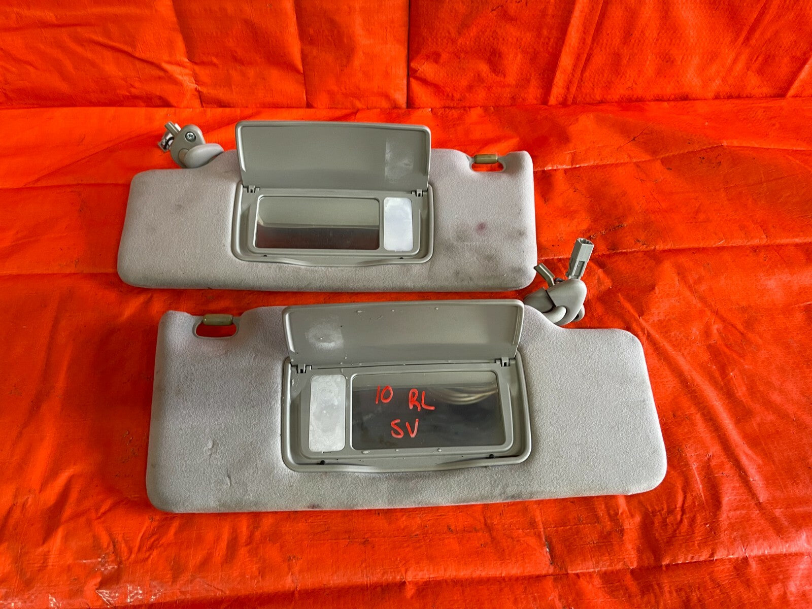 09 12 ACURA RL   SUN VISOR SET   VISORS DRIVER LEFT PASSENGER RIGHT   OEM OE 6