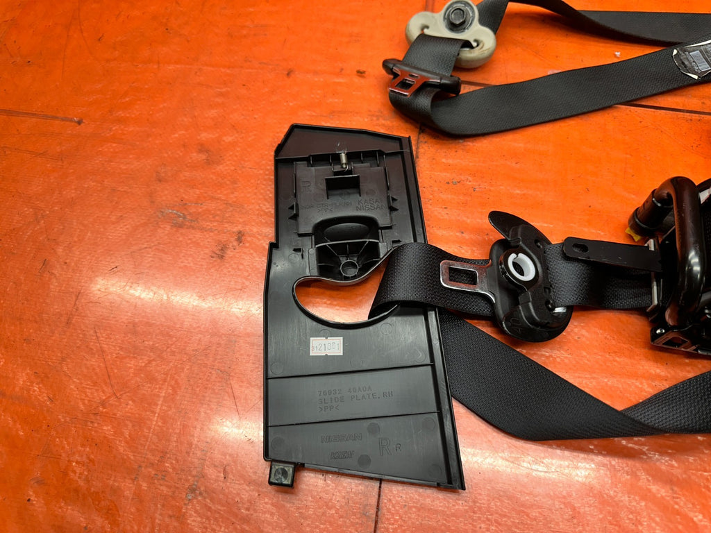 14-23 INFINITI Q50 LEFT & RIGHT FRONT SEAT BELTS SAFETY BELT BLACK OEM #Q5013