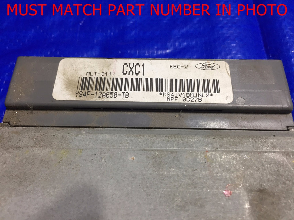 OEM 2000 FORD FOCUS ENGINE COMPUTER ECU ECM BRAIN EBX YS4F 12A650 TB1