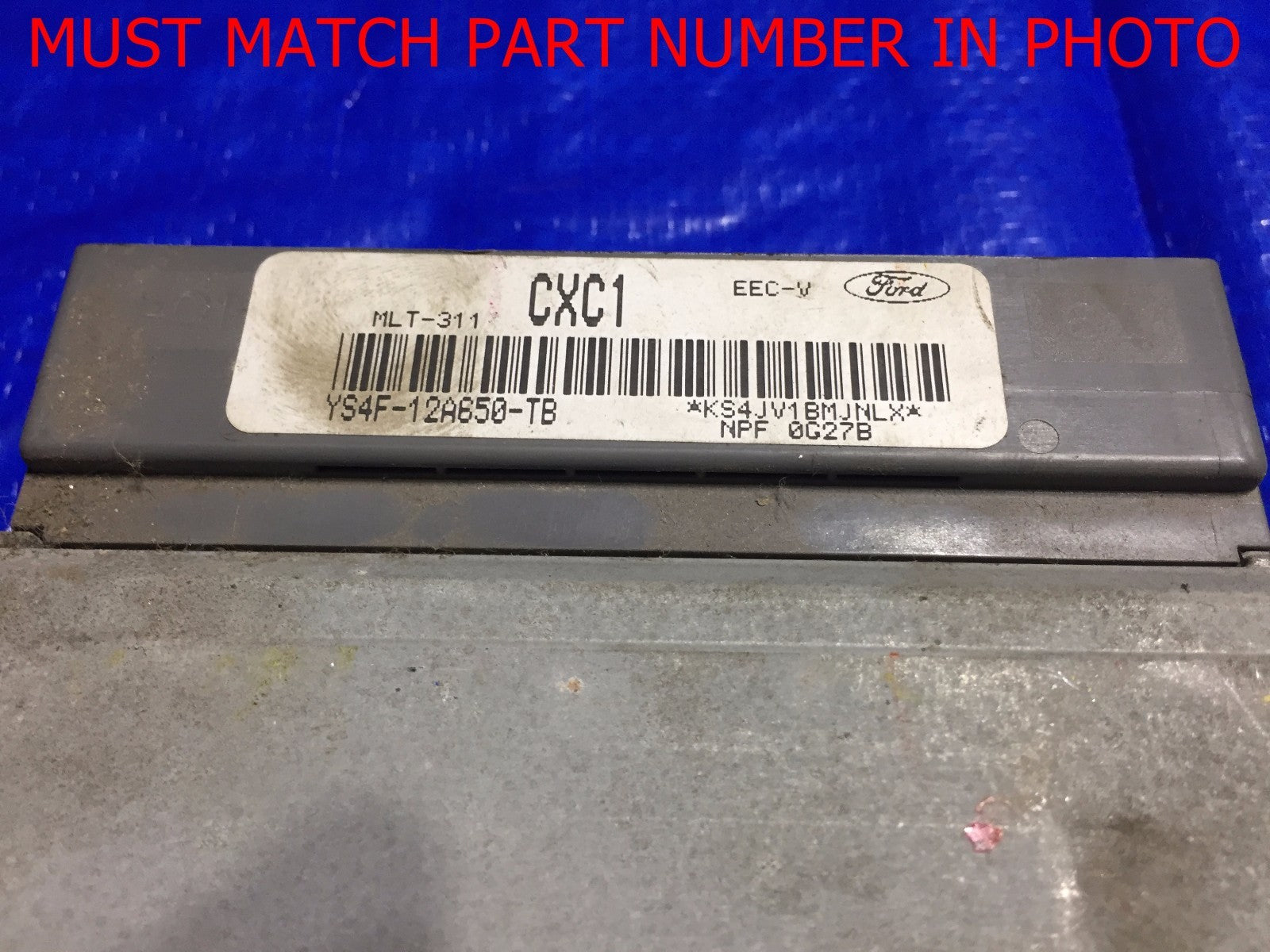 OEM 2000 FORD FOCUS ENGINE COMPUTER ECU ECM BRAIN EBX YS4F 12A650 TB1
