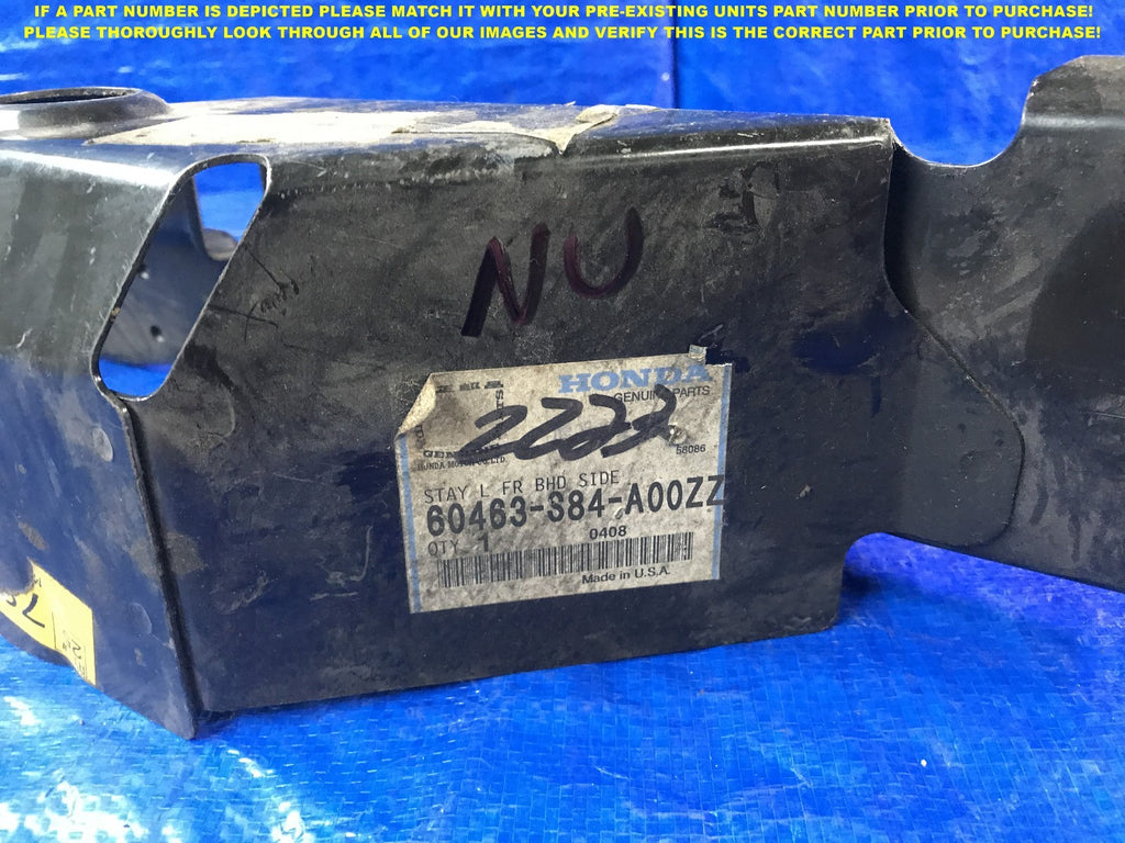 Accord  1998  2 Door Stay, FR. Bulkhead Center 60434 S84 A00ZZ1