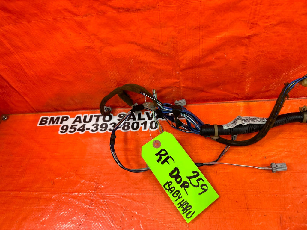 97 98 HONDA PRELUDE   PASSENGER RIGHT DOOR WIRING HARNESS WIRE LOOM   OEM #2597