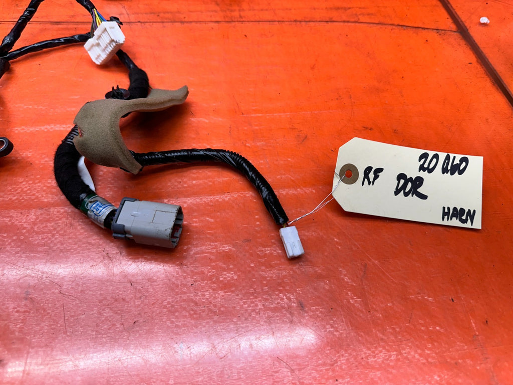 2016-2020 INFINITI Q60 COUPE PASSENGER RIGHT DOOR WIRING HARNESS OEM #20Q604