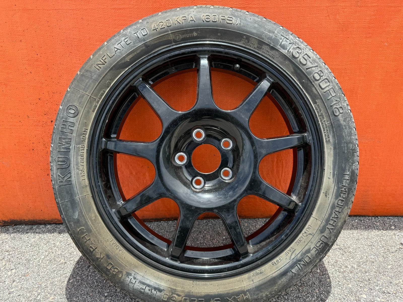 HYUNDAI GENESIS COUPE   W/ BREMBO CALIPER   EMERGENCY SPARE BACK UP TIRE WHEEL7