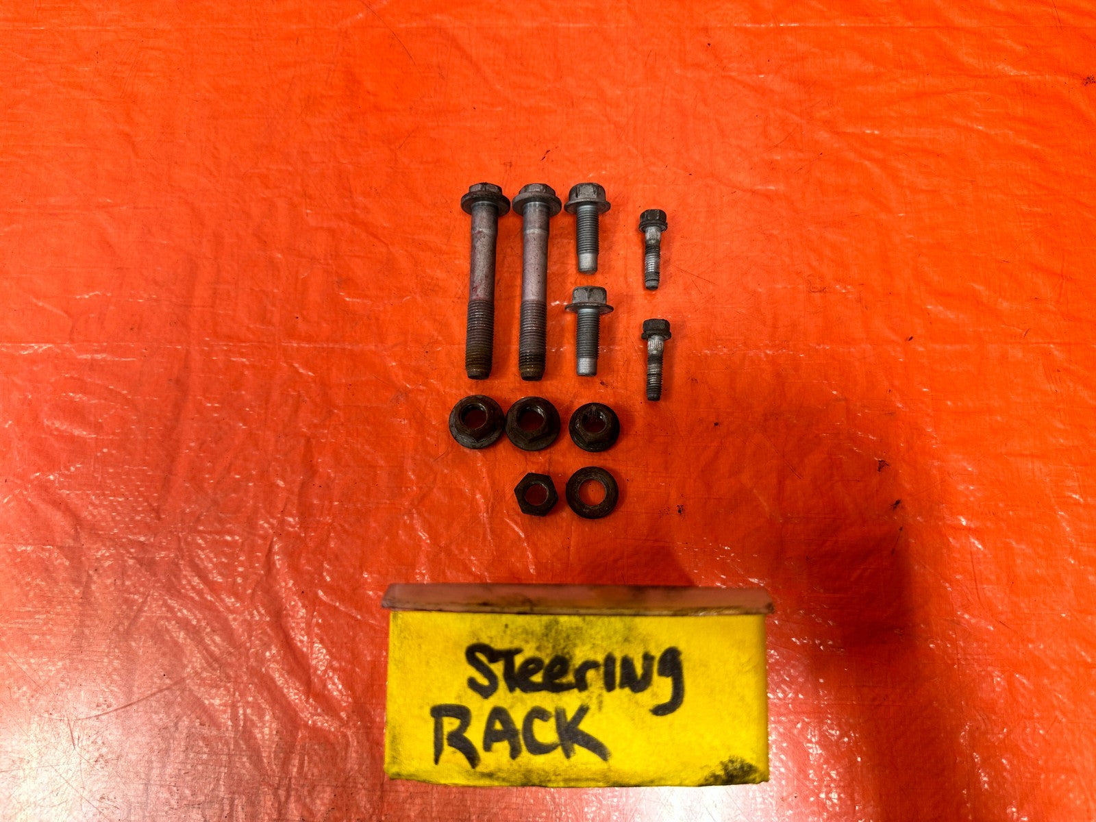 08 15 INFINITI G37 Q60 POWER STEERING RACK MOUNTING BOLTS NUTS HARDWARE OEM #3280