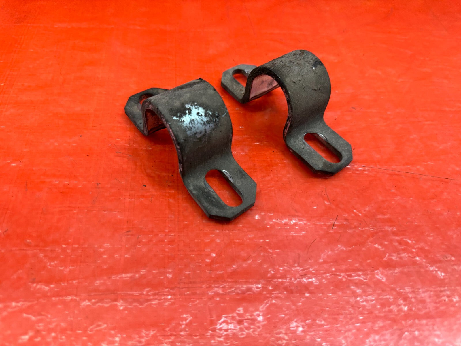 09 12 LANCER EVOLUTION X EVO 10 FRONT SWAY BAR MOUNTING BRACKETS LEFT RIGHT #2064