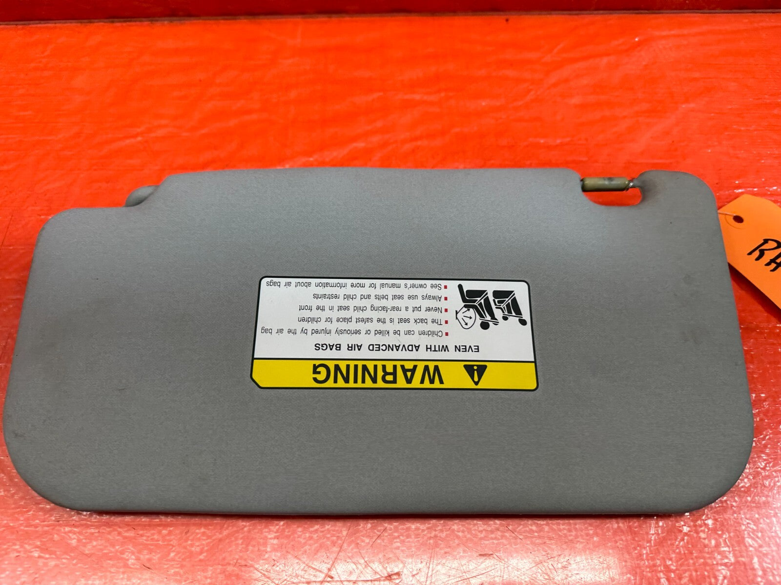 08 15 LANCER EVOLUTION X EVO 10   SUN VISOR   PASSENGER RIGHT SIDE GRAY OEM #2147