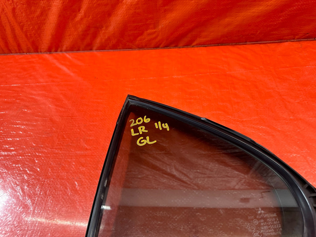 08 15 LANCER EVOLUTION X EVO 10   DRIVER LEFT REAR 1/4 QUARTER GLASS WINDOW #2066